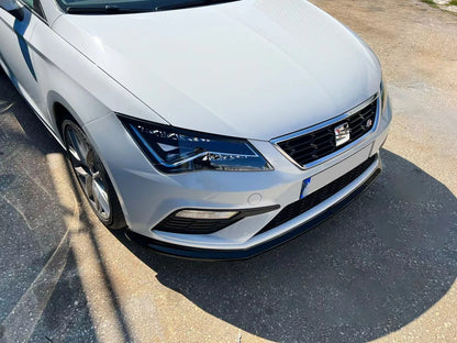 🔥SPLITTER ANTERIORE PER SEAT LEON FR/CUPRA MK3 FL (2017-2020) NERO LUCIDO ABS🔥