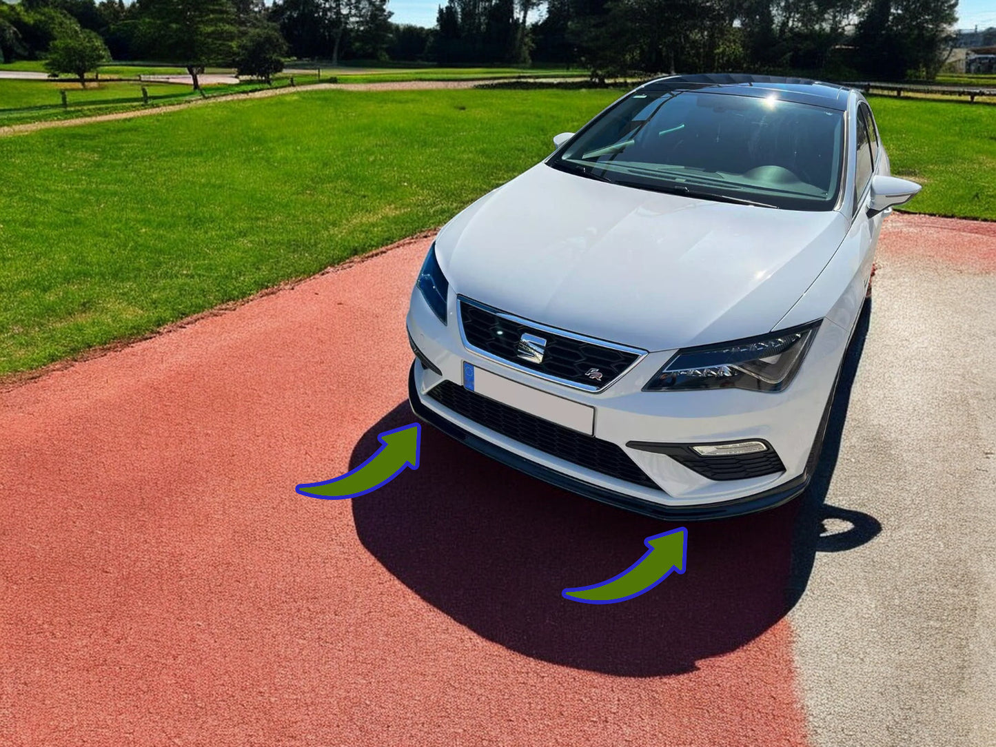 🔥SPLITTER ANTERIORE PER SEAT LEON FR/CUPRA MK3 FL (2017-2020) NERO LUCIDO ABS🔥