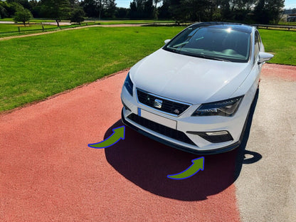 🔥SPLITTER ANTERIORE PER SEAT LEON FR/CUPRA MK3 FL (2017-2020) NERO LUCIDO ABS🔥