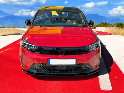 🔥SPLITTER ANTERIORE ADATTO PER OPEL CORSA F FACELIFT (2023-) NERO LUCIDO ABS🔥
