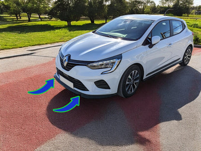 🔥FRONT SPLITTER SUITABLE FOR RENAULT CLIO MK5 (2019-2023) GLOSSY BLACK ABS🔥 