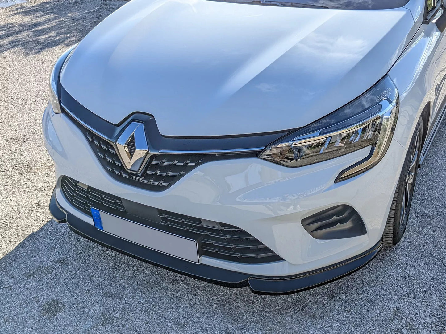 🔥FRONT SPLITTER SUITABLE FOR RENAULT CLIO MK5 (2019-2023) GLOSSY BLACK ABS🔥 