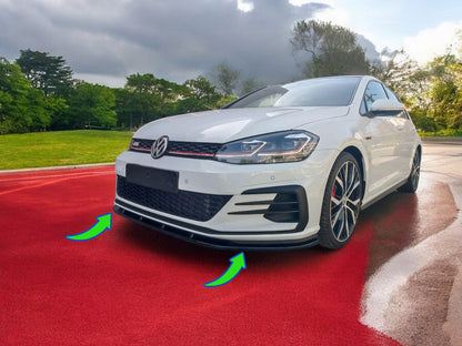 🔥SPLITTER ANTERIORE ADATTO PER VW GOLF MK7 FACELIFT GTI NERO LUCIDO ABS🔥