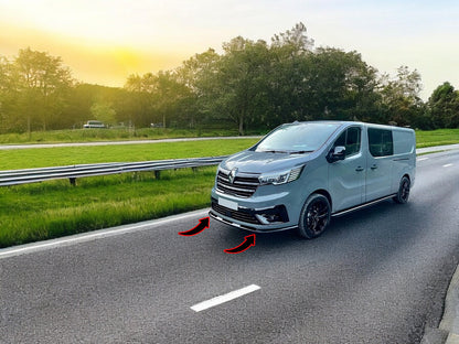 🔥SPLITTER ANTERIORE PER RENAULT TRAFIC MK3 FACELIFT (2022-) NERO LUCIDO ABS🔥