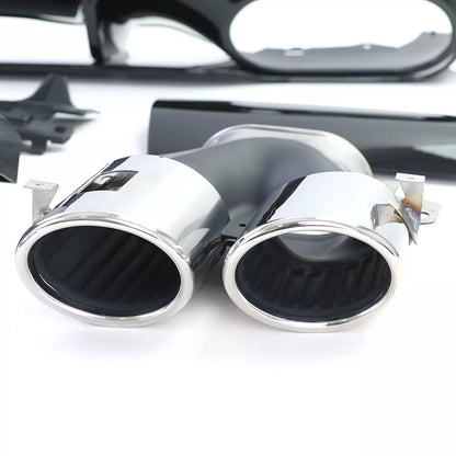 ⭐Glossy Black Sports Diffuser with Exhaust Tips for Mercedes CLA C118⭐