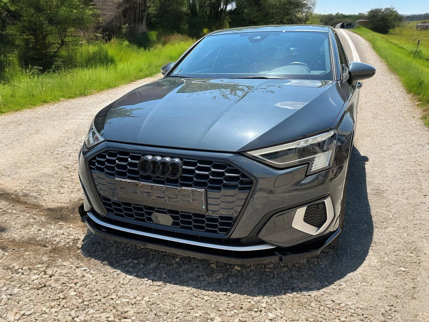 🔥SPLITTER ANTERIORE PER AUDI A3 8Y SPORTBACK / SALOON (2020-) NERO LUCIDO ABS🔥