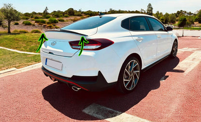 🔥SPOILER ESTENIONE ADATTO PER HYUNDAI I30 MK3 FASTBACK (2016-)ABS NERO LUCIDO🔥