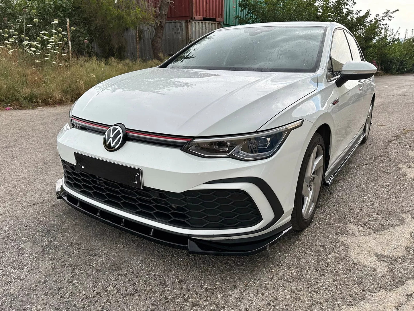 🔥SPLITTER ANTERIORE PER VOLKSWAGEN GOLF MK8 GTI / R-LINE (2019-) NERO LUCIDO 🔥
