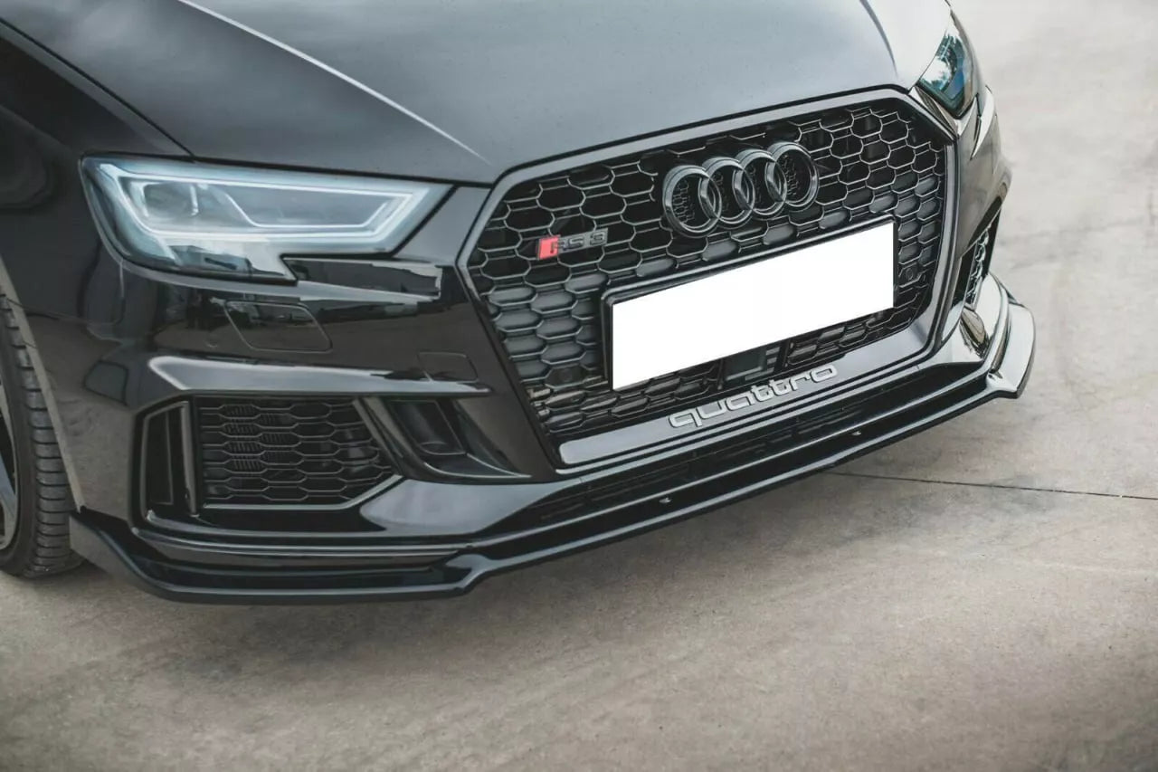 ⭐0033 GRIGLIA ADATTA PER AUDI A3 8V 2017-2020 LOOK RS3 LOOK NERO LUCIDA⭐