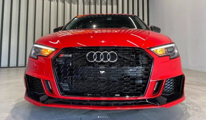 ⭐0033 GRIGLIA ADATTA PER AUDI A3 8V 2017-2020 LOOK RS3 LOOK NERO LUCIDA⭐