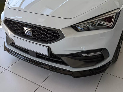 🔥SPLITTER ANTERIORE ADATTO PER SEAT LEON MK4 FR (2020-) NERO LUCIDO ABS🔥