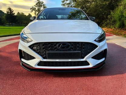🔥SPLITTER ANTERIORE ADATTO PER HYUNDAI I30 MK3 N / N-LINE NERO LUCIDO ABS🔥