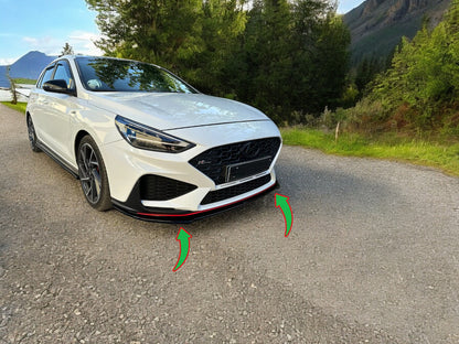 🔥SPLITTER ANTERIORE ADATTO PER HYUNDAI I30 MK3 N / N-LINE NERO LUCIDO ABS🔥