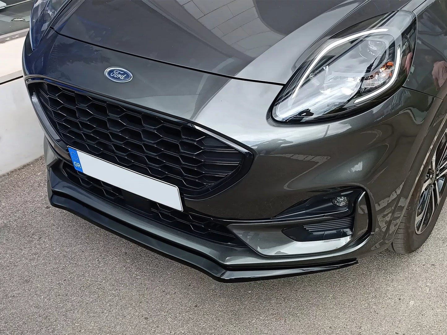 🔥FRONT SPLITTER SUITABLE FOR FORD PUMA ST-LINE (2019-) GLOSSY BLACK ABS🔥