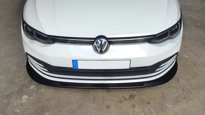 🔥SPLITTER ANTERIORE ADATTO PER VW GOLF MK8 NERO LUCIDO ABS🔥