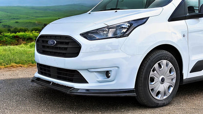 🔥SPLITTER ANTERIORE PER FORD TRANSIT CONNECT FACELIFT (2019-) NERO LUCIDO ABS🔥