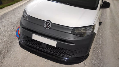 🔥SPLITTER ANTERIORE ADATTO PER VW CADDY MK5 (2021-) NERO LUCIDO ABS🔥