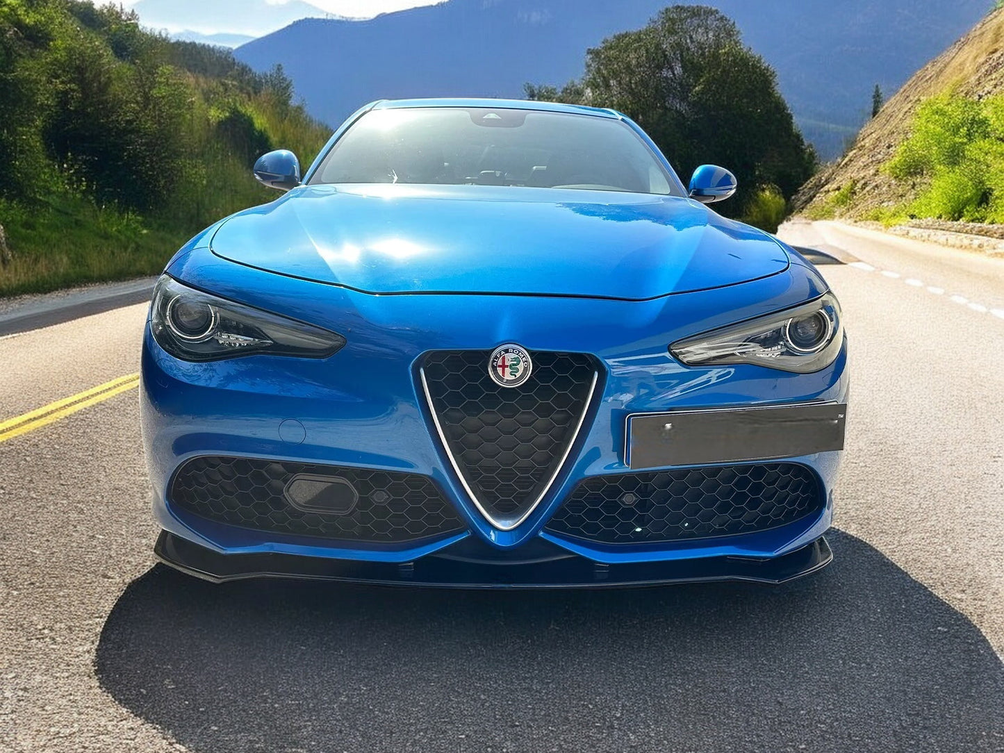 🔥SPLITTER ANTERIORE ADATTO PER ALFA ROMEO GIULIA VELOCE NERO LUCIDO ABS🔥