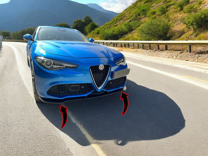 🔥SPLITTER ANTERIORE ADATTO PER ALFA ROMEO GIULIA VELOCE NERO LUCIDO ABS🔥