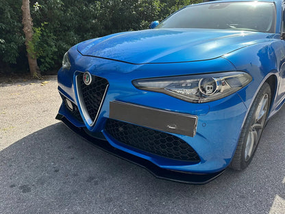 🔥SPLITTER ANTERIORE ADATTO PER ALFA ROMEO GIULIA VELOCE NERO LUCIDO ABS🔥