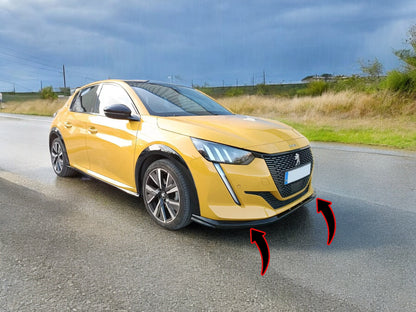 💕SPLITTER ANTERIORE V.2 ADATTO PER PEUGEOT 208 MK2 (2019-) NERO LUCIDO ABS💕