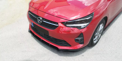 💕FRONT SPLITTER SUITABLE FOR OPEL CORSA F (2019-2023) GLOSSY BLACK ABS💕