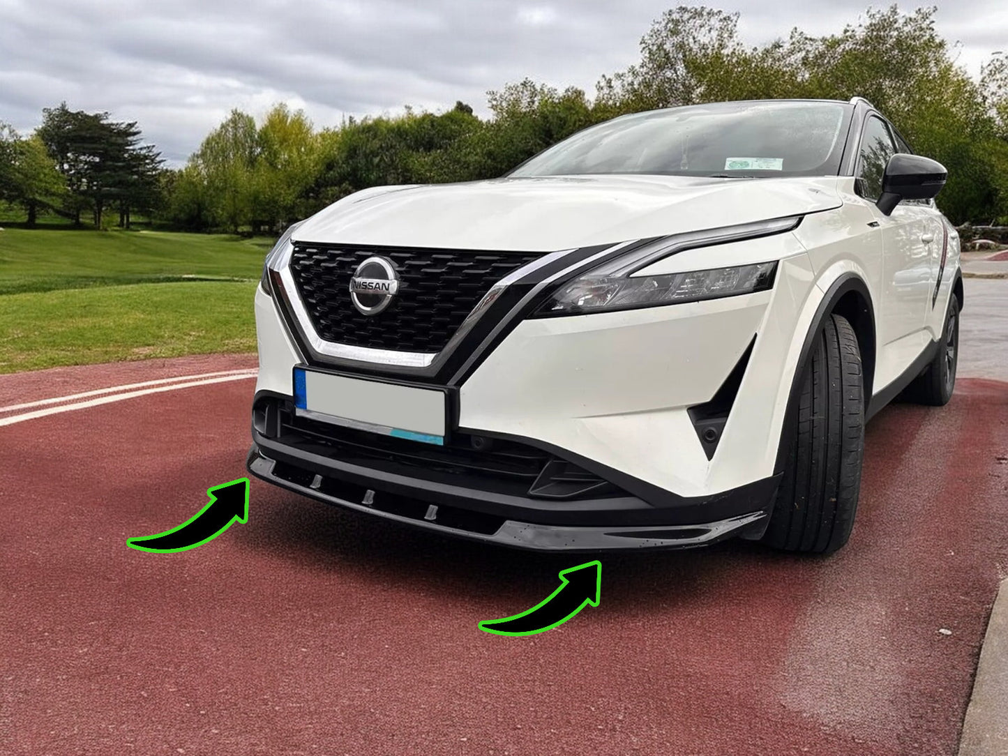 💕SPLITTER ANTERIORE ADATTO PER NISSAN QASHQAI J12 (2021-) NERO LUCIDO ABS💕