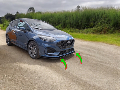 💕SPLITTER ANTERIORE ADATTO PER FORD FIESTA MK8 FACELIFT(2022-)NERO LUCIDO ABS💕