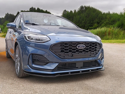💕SPLITTER ANTERIORE ADATTO PER FORD FIESTA MK8 FACELIFT(2022-)NERO LUCIDO ABS💕
