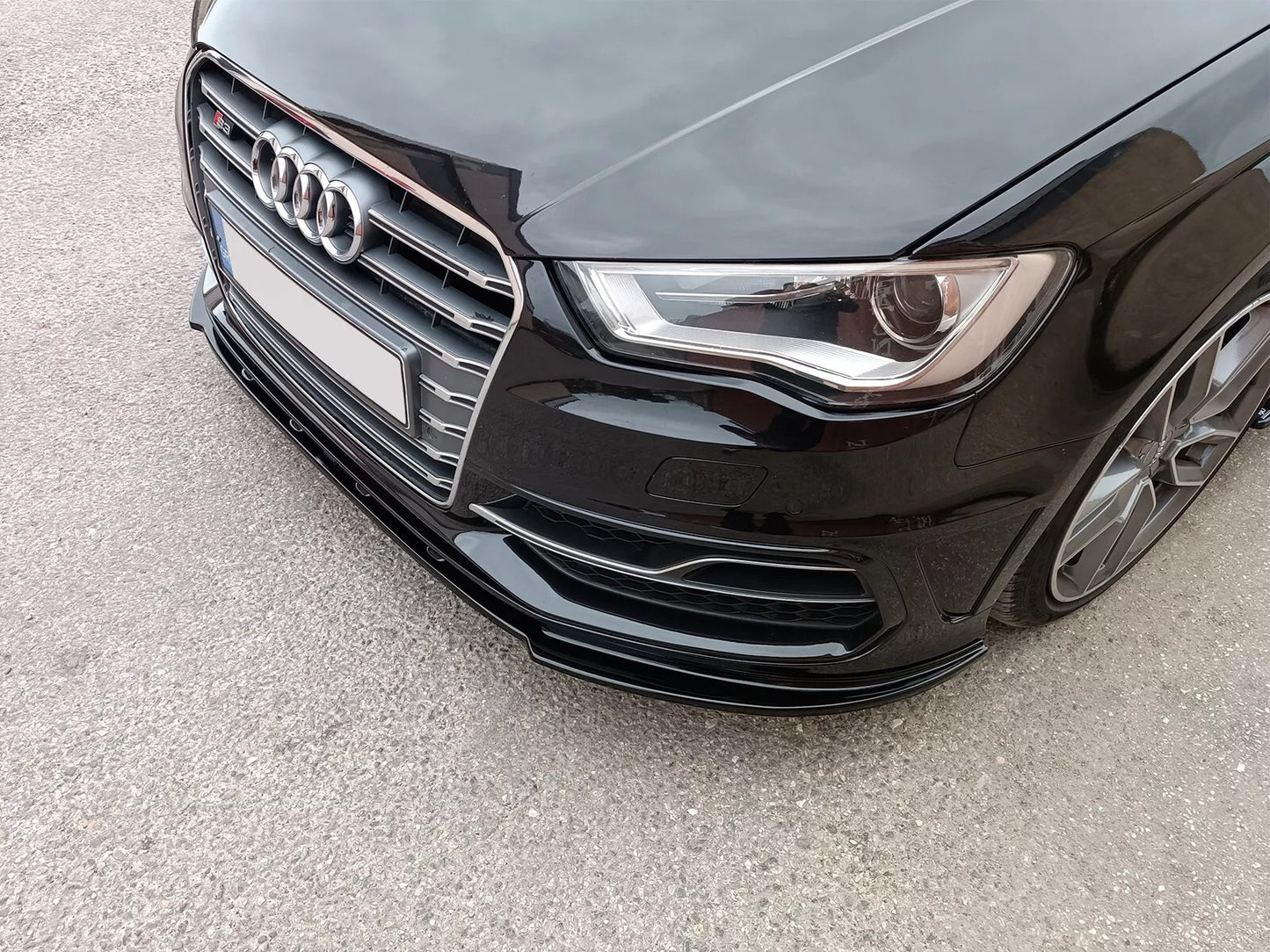 💕SPLITTER ANTERIORE ADATTO PER AUDI S3 /A3 S-LINE 8V 3/5DOORS NERO LUCIDO ABS💕