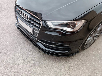 💕SPLITTER ANTERIORE ADATTO PER AUDI S3 /A3 S-LINE 8V 3/5DOORS NERO LUCIDO ABS💕
