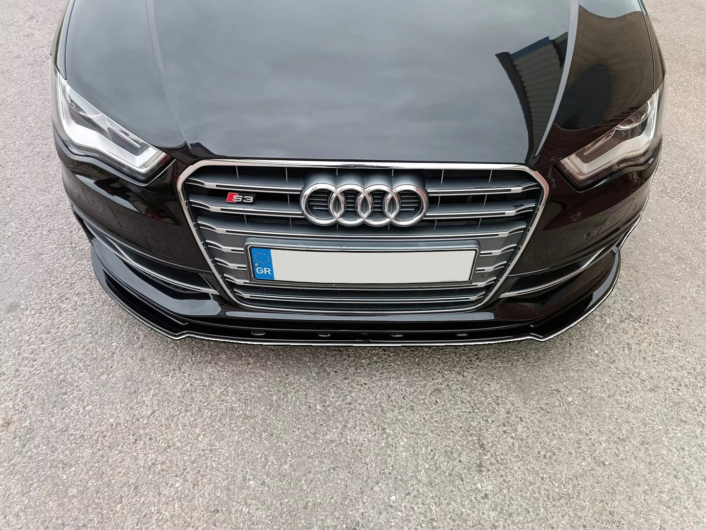 💕SPLITTER ANTERIORE ADATTO PER AUDI S3 /A3 S-LINE 8V 3/5DOORS NERO LUCIDO ABS💕