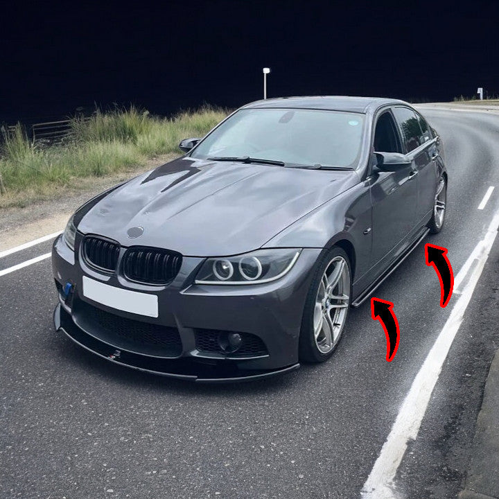 🔥Side Skirts Fit for BMW 3 Series E90 E91 GLOSS BLACK🔥 