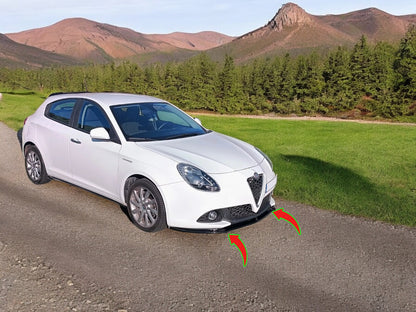 💕SPLITTER ANTERIORE ADATTO  PER ALFA ROMEO GIULIETTA FACELIFT NERO LUCIDO ABS💕