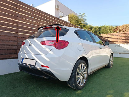 💕EXTENSION ROOF SPOILER SUITABLE FOR ALFA ROMEO GIULIETTA GLOSSY BLACK ABS💕