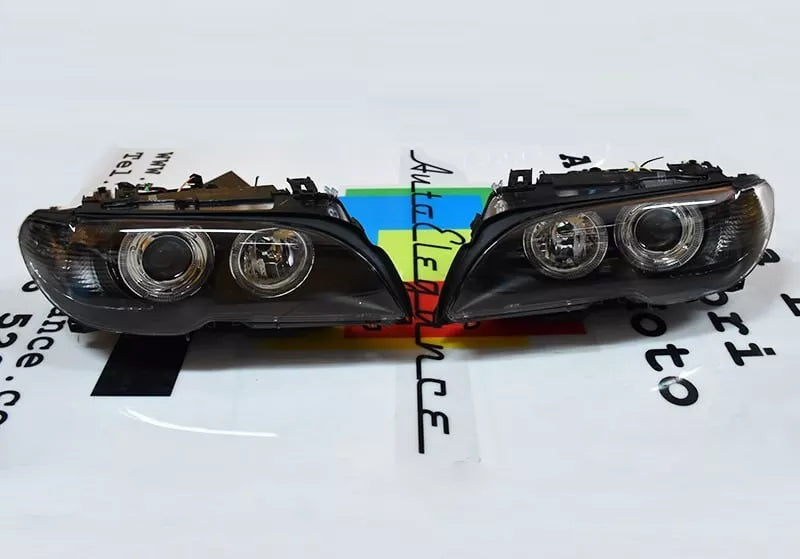 🔥 Coppia Fari adatto per BMW SERIE 3 E46 COUPE ANGEL EYES LED 2003-2006🔥