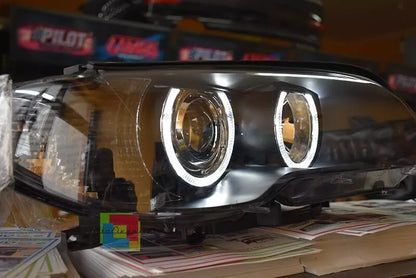 🔥 Coppia Fari adatto per BMW SERIE 3 E46 COUPE ANGEL EYES LED 2003-2006🔥