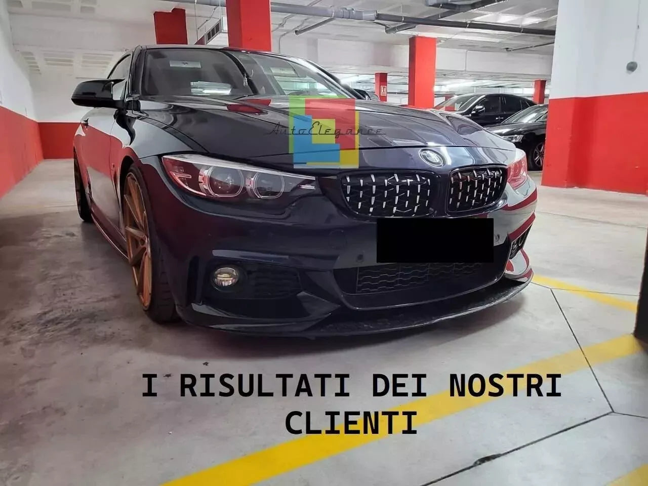 0198 FRONT SPLITTER SUITABLE FOR BMW 4 SERIES F32 F33 F36 M SPORT LOOK 