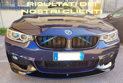 0198 FRONT SPLITTER SUITABLE FOR BMW 4 SERIES F32 F33 F36 M SPORT LOOK 