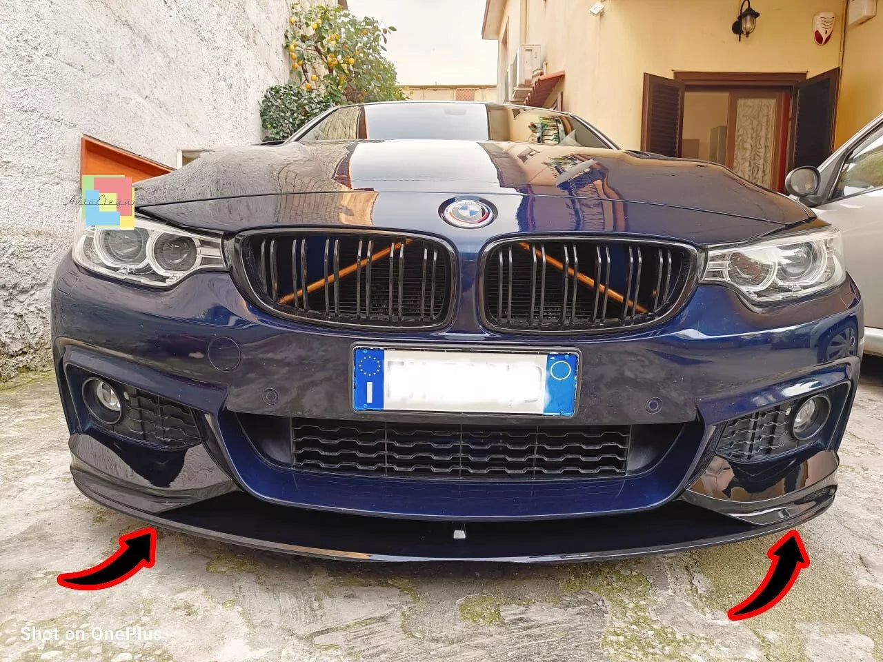 0198 FRONT SPLITTER SUITABLE FOR BMW 4 SERIES F32 F33 F36 M SPORT LOOK 