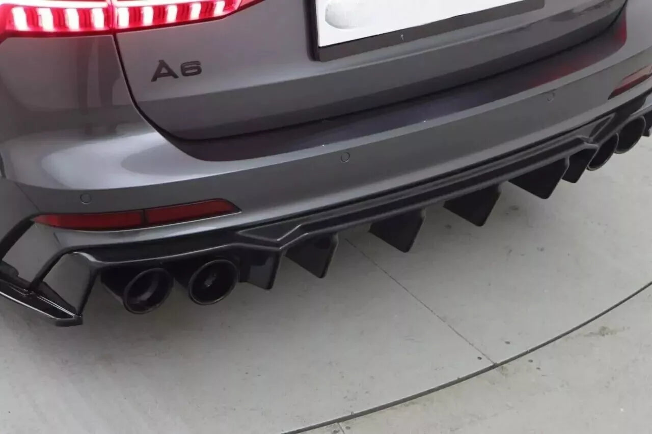 🔥1792 Diffuser suitable for audi a6 c8 sline 18+ Glossy black 🔥 