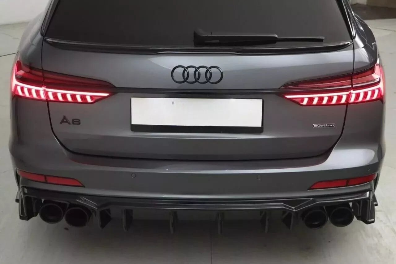 🔥1792 Diffuser suitable for audi a6 c8 sline 18+ Glossy black 🔥 