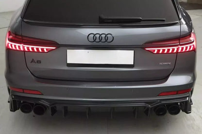 🔥1792 Diffuser suitable for audi a6 c8 sline 18+ Glossy black 🔥 