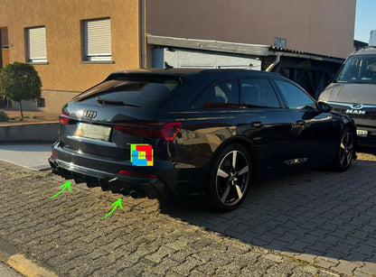 🔥1792 Diffuser suitable for audi a6 c8 sline 18+ Glossy black 🔥 