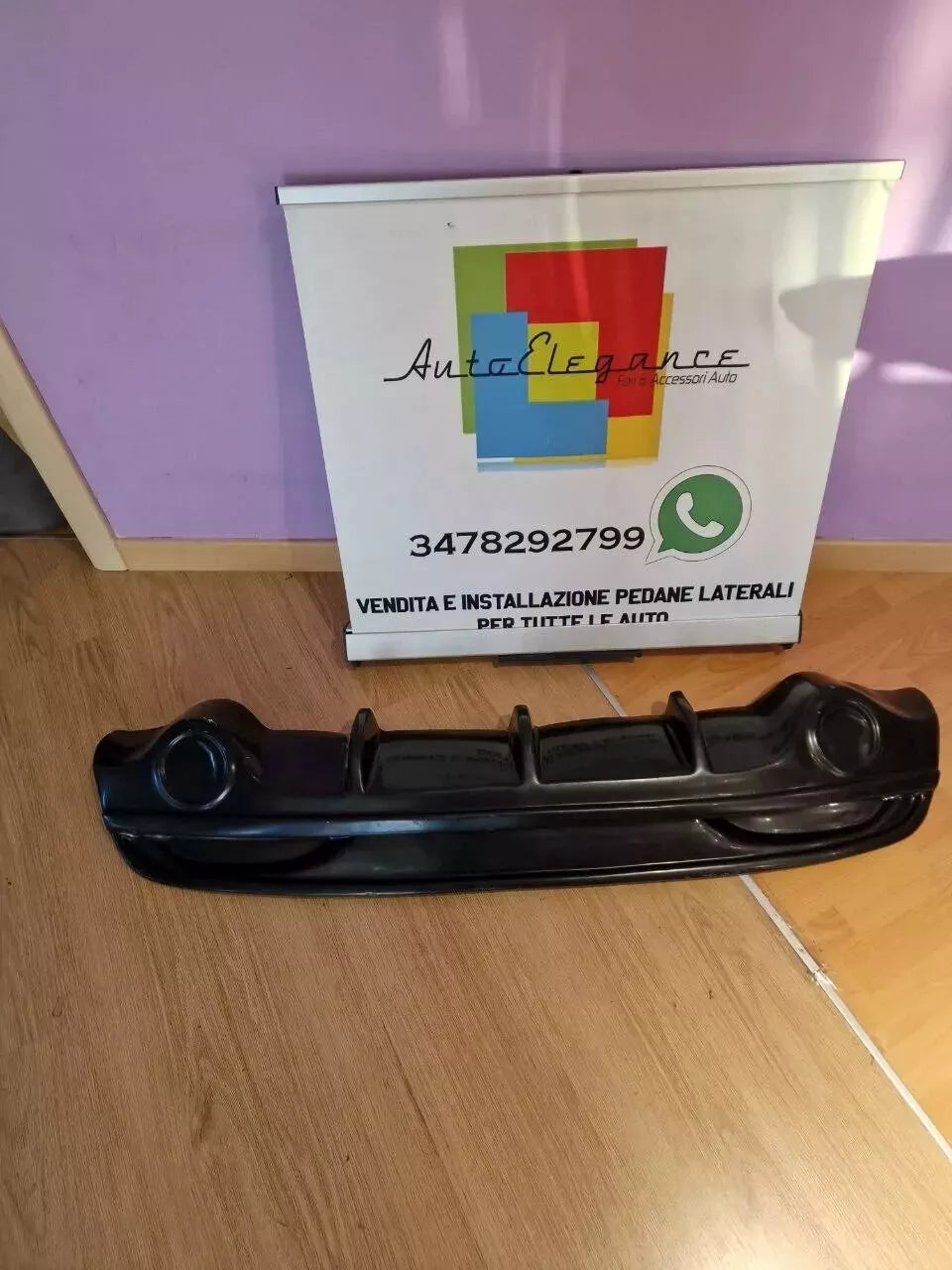 0151🔥DIFFUSORE ALFA ROMEO MITO 2008+ SOTTO PARAURTI POSTERIORE DAM NERO🔥