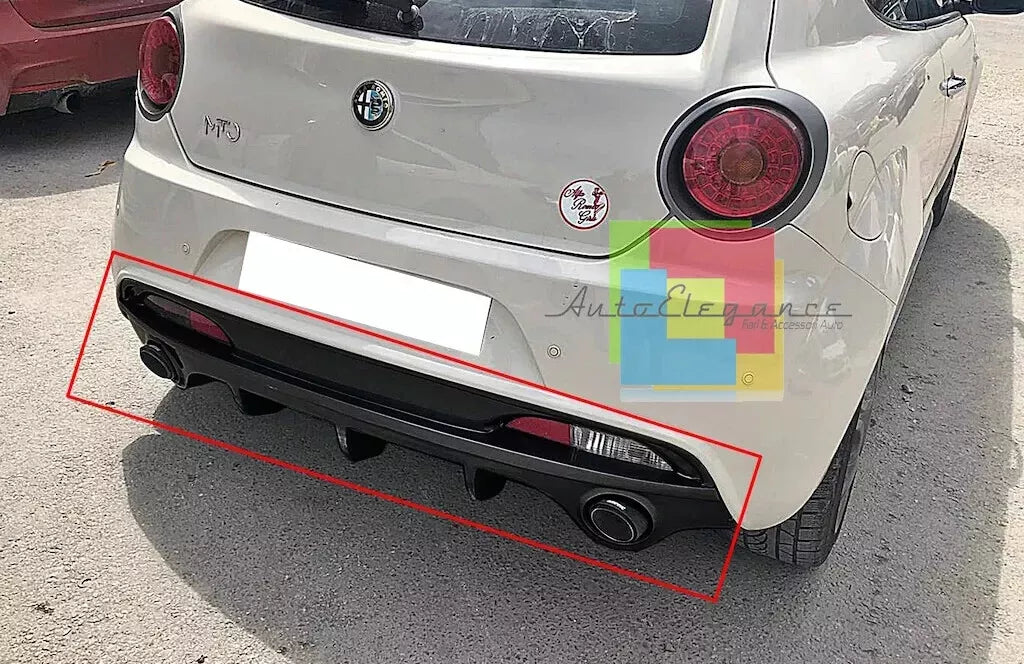 0151🔥DIFFUSORE ALFA ROMEO MITO 2008+ SOTTO PARAURTI POSTERIORE DAM NERO🔥
