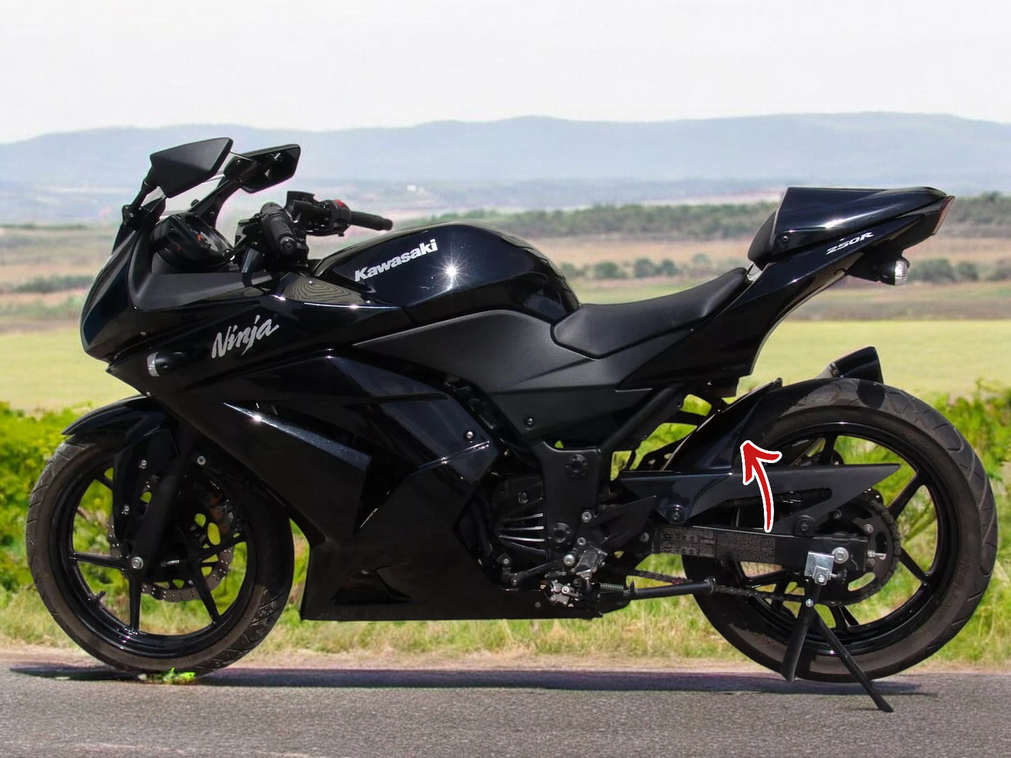 🔥KAWASAKI NINJA ZX250R (2008-2011)PARAFANGO POSTERIORE PARAFANGO PLASTICA ABS🔥