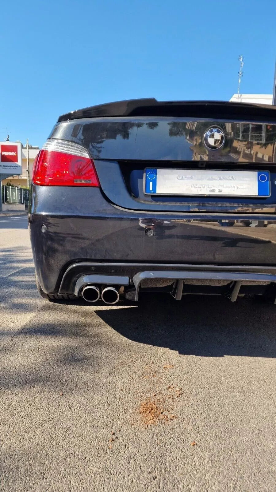 ⭐0147 DIFFUSORE ADATTO PER M5 TUNING LOOK BMW SERIE 5 E60 E61 03-07 NERO LUCIDO⭐