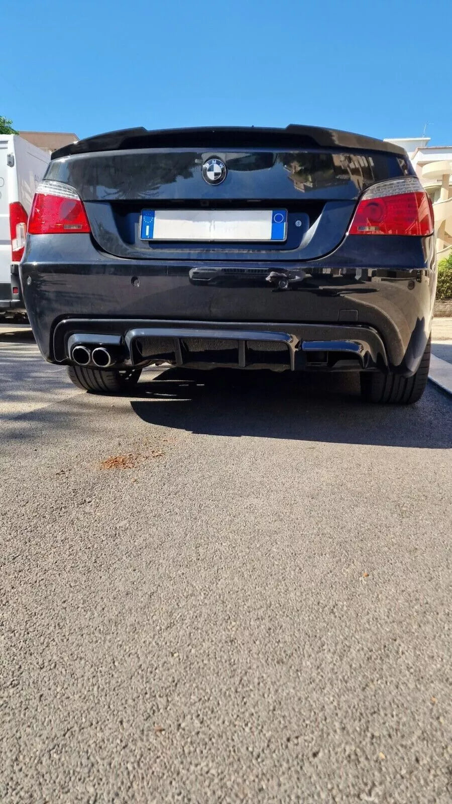 ⭐0147 DIFFUSORE ADATTO PER M5 TUNING LOOK BMW SERIE 5 E60 E61 03-07 NERO LUCIDO⭐