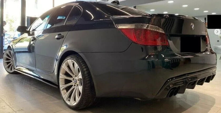 ⭐0147 DIFFUSORE ADATTO PER M5 TUNING LOOK BMW SERIE 5 E60 E61 03-07 NERO LUCIDO⭐